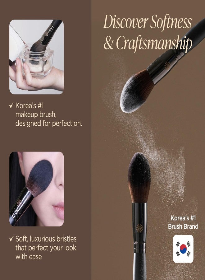 Piccasso 133 Fixing Powder Brush – Soft Synthetic Bristles for Setting Powder, Smooth and Flawless Face Makeup, Gentle Coverage for Pores and Texture, Korean Professional Makeup Brush for Daily Use - Image 3